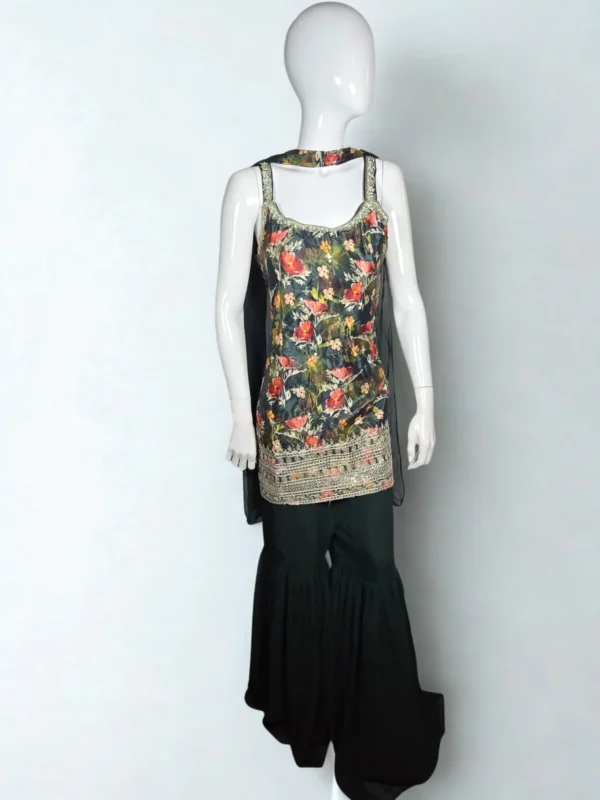 midnight bloom sharara suit